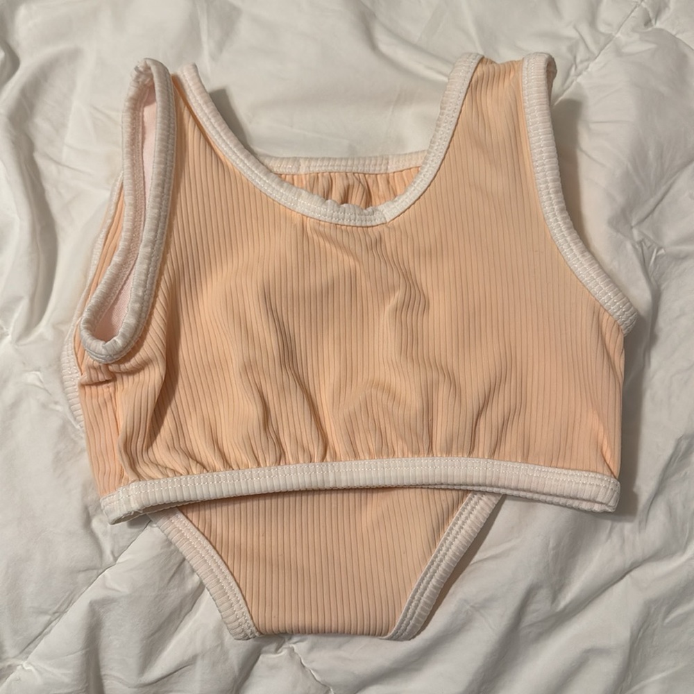 Retro Ribbed Two Piece Bathing Suit - Picture 5 of 6